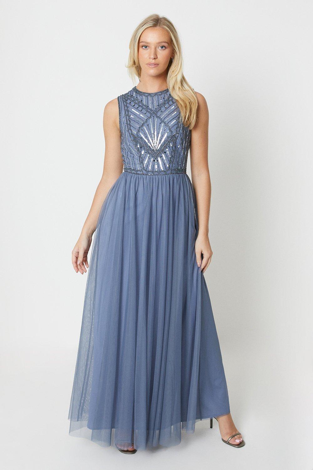 Grey bridesmaid best sale dresses dorothy perkins